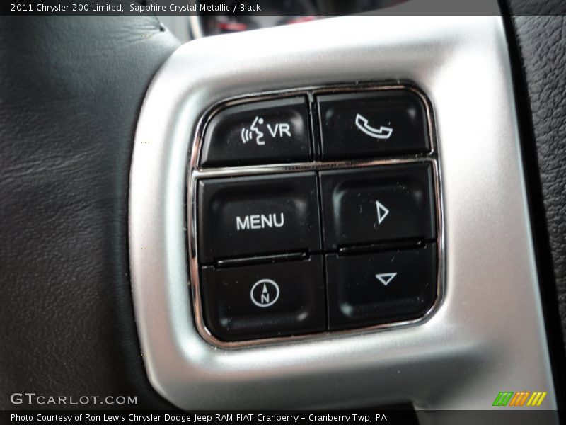 Sapphire Crystal Metallic / Black 2011 Chrysler 200 Limited