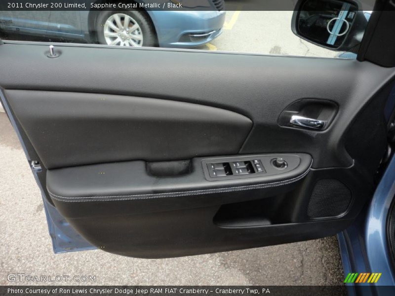 Sapphire Crystal Metallic / Black 2011 Chrysler 200 Limited