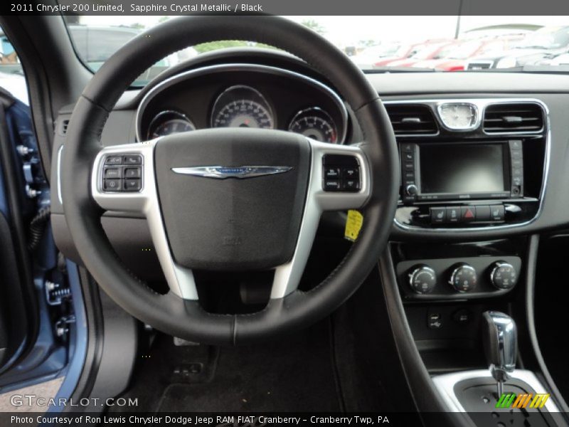 Sapphire Crystal Metallic / Black 2011 Chrysler 200 Limited