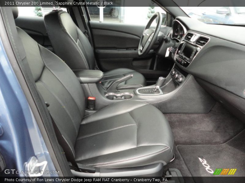 Sapphire Crystal Metallic / Black 2011 Chrysler 200 Limited