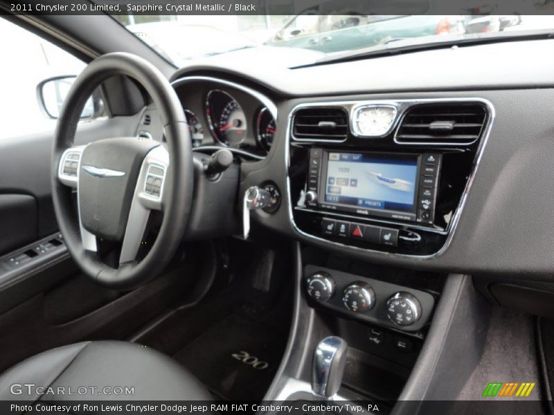 Sapphire Crystal Metallic / Black 2011 Chrysler 200 Limited