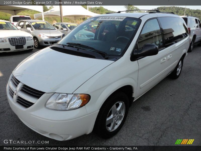 Stone White / Medium Slate Gray 2005 Dodge Grand Caravan SXT