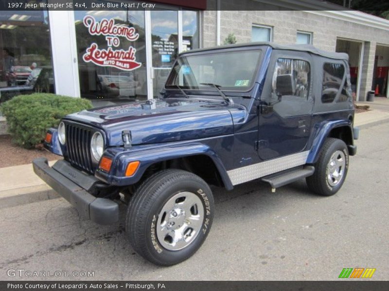 Dark Blue Pearl / Gray 1997 Jeep Wrangler SE 4x4