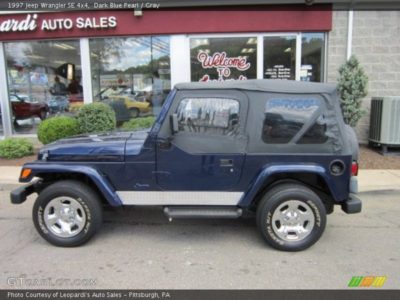 Dark Blue Pearl / Gray 1997 Jeep Wrangler SE 4x4