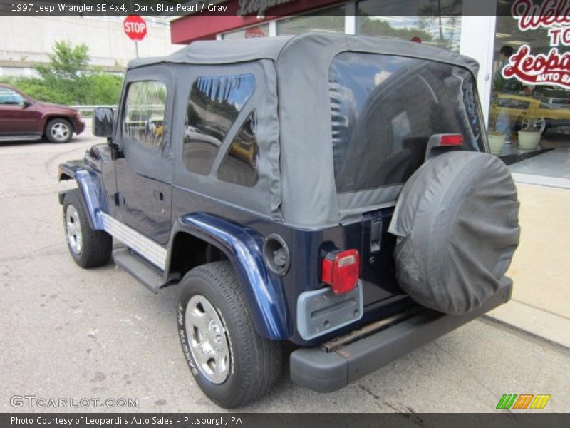 Dark Blue Pearl / Gray 1997 Jeep Wrangler SE 4x4