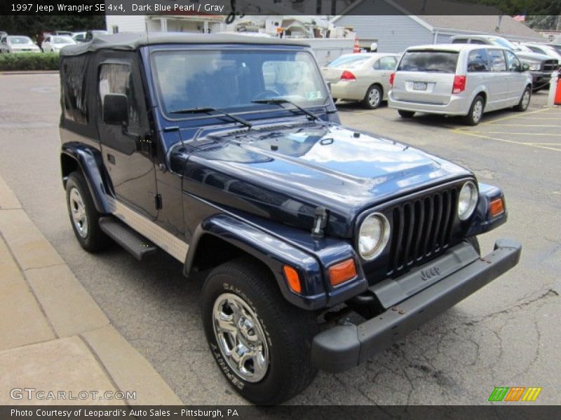 Dark Blue Pearl / Gray 1997 Jeep Wrangler SE 4x4