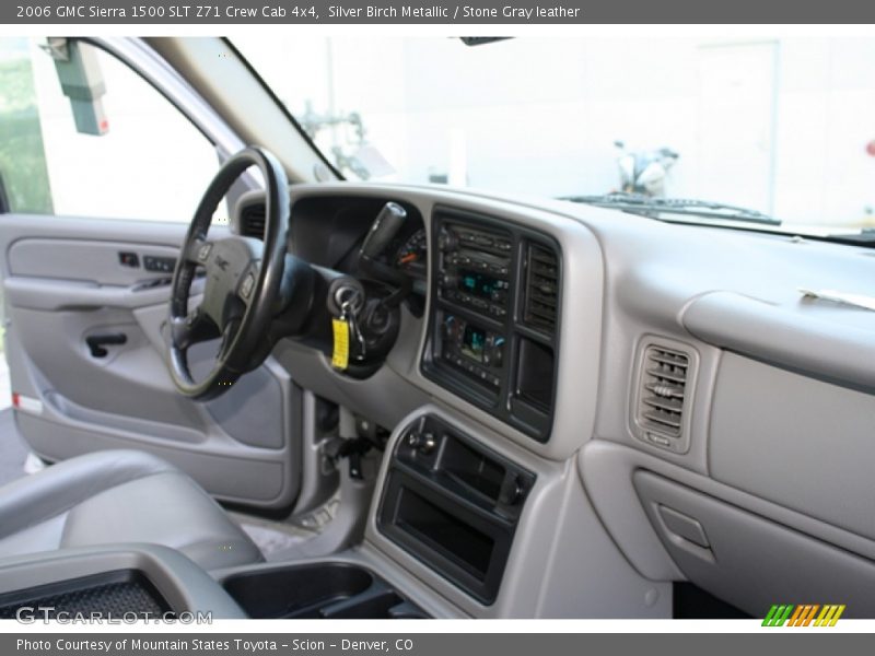 Silver Birch Metallic / Stone Gray leather 2006 GMC Sierra 1500 SLT Z71 Crew Cab 4x4