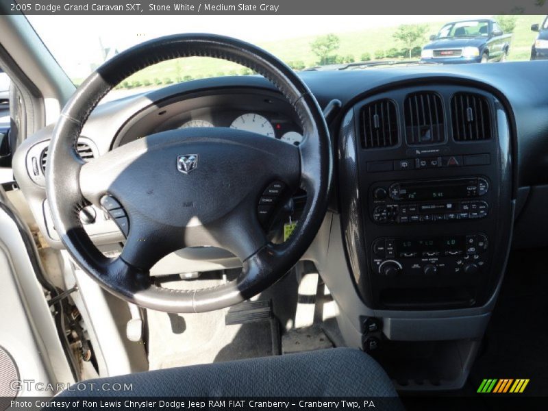 Stone White / Medium Slate Gray 2005 Dodge Grand Caravan SXT
