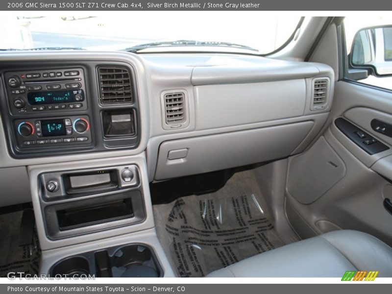 Silver Birch Metallic / Stone Gray leather 2006 GMC Sierra 1500 SLT Z71 Crew Cab 4x4