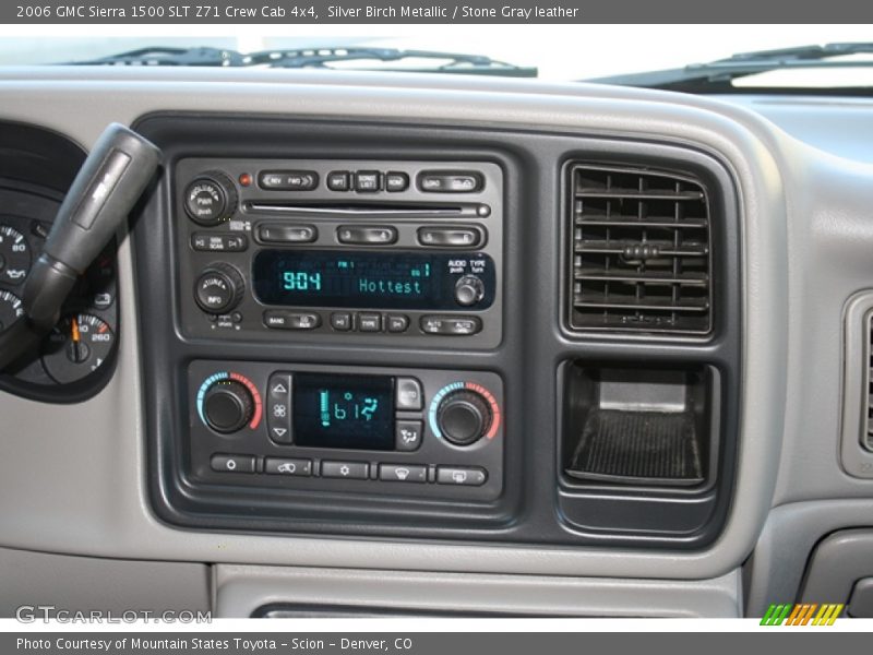 Silver Birch Metallic / Stone Gray leather 2006 GMC Sierra 1500 SLT Z71 Crew Cab 4x4
