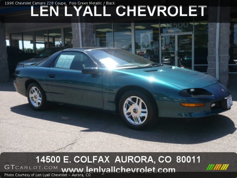 Polo Green Metallic / Black 1996 Chevrolet Camaro Z28 Coupe