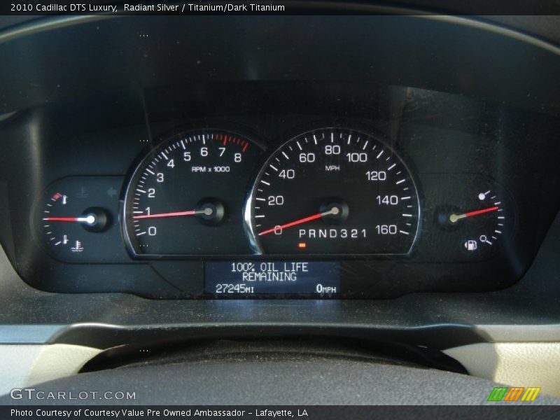 Radiant Silver / Titanium/Dark Titanium 2010 Cadillac DTS Luxury