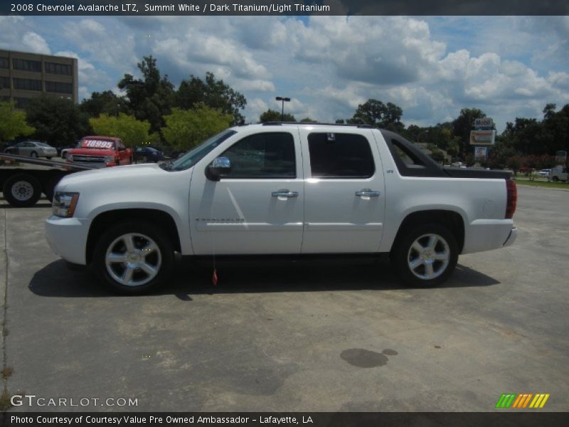 Summit White / Dark Titanium/Light Titanium 2008 Chevrolet Avalanche LTZ