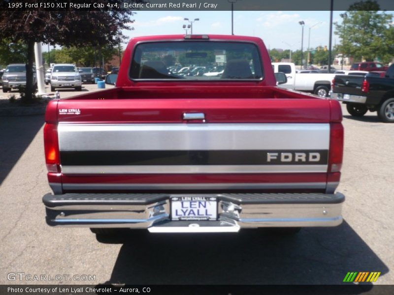 Electric Currant Red Pearl / Gray 1995 Ford F150 XLT Regular Cab 4x4