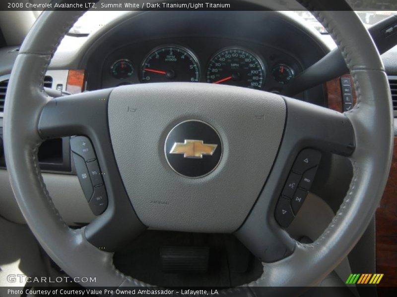 Summit White / Dark Titanium/Light Titanium 2008 Chevrolet Avalanche LTZ