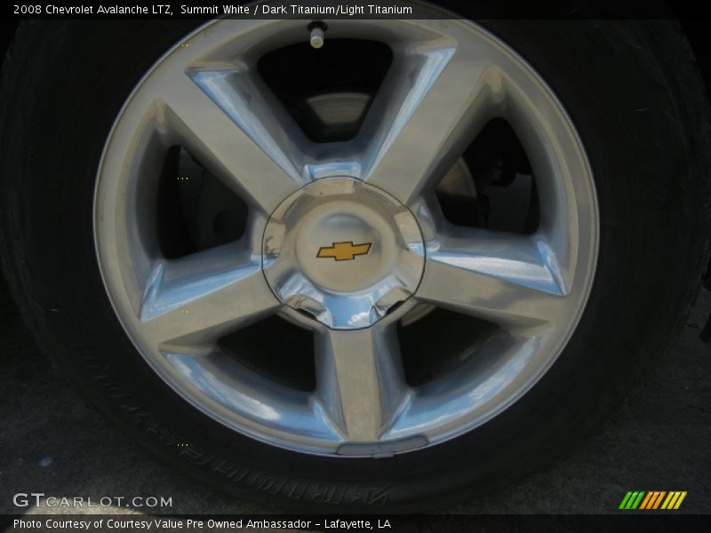Summit White / Dark Titanium/Light Titanium 2008 Chevrolet Avalanche LTZ