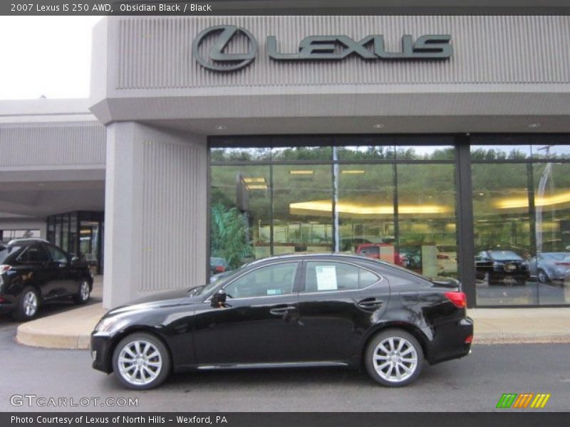 Obsidian Black / Black 2007 Lexus IS 250 AWD