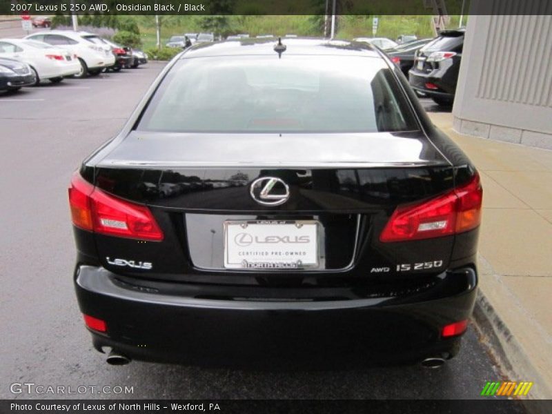 Obsidian Black / Black 2007 Lexus IS 250 AWD