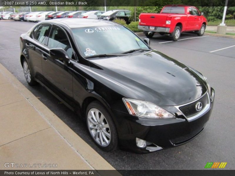 Obsidian Black / Black 2007 Lexus IS 250 AWD