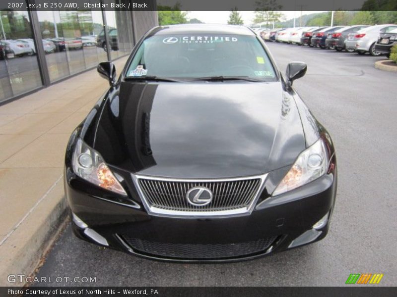 Obsidian Black / Black 2007 Lexus IS 250 AWD