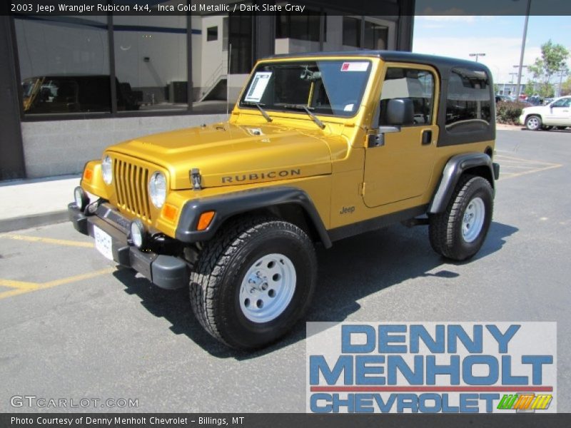 Inca Gold Metallic / Dark Slate Gray 2003 Jeep Wrangler Rubicon 4x4