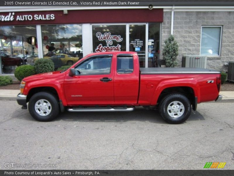 Victory Red / Medium Dark Pewter 2005 Chevrolet Colorado LS Extended Cab