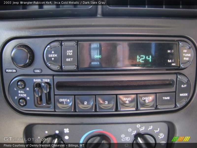 Controls of 2003 Wrangler Rubicon 4x4