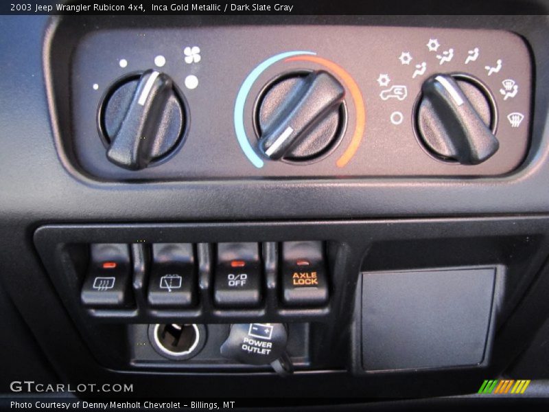 Controls of 2003 Wrangler Rubicon 4x4