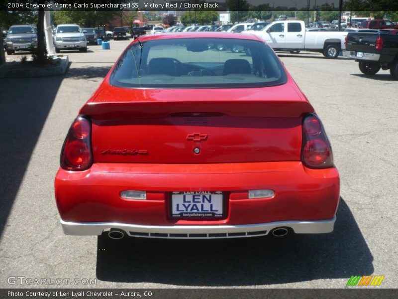 Victory Red / Ebony Black 2004 Chevrolet Monte Carlo Supercharged SS