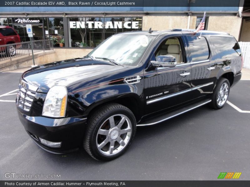 Black Raven / Cocoa/Light Cashmere 2007 Cadillac Escalade ESV AWD