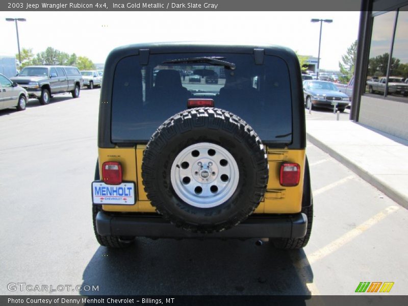 Inca Gold Metallic / Dark Slate Gray 2003 Jeep Wrangler Rubicon 4x4