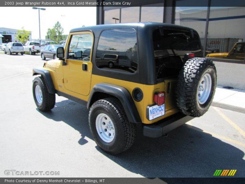 Inca Gold Metallic / Dark Slate Gray 2003 Jeep Wrangler Rubicon 4x4