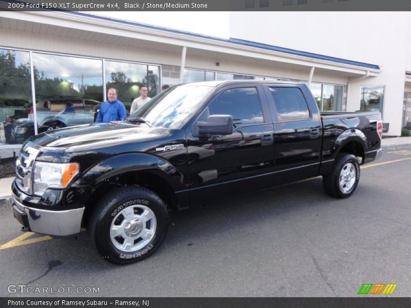 Black / Stone/Medium Stone 2009 Ford F150 XLT SuperCrew 4x4