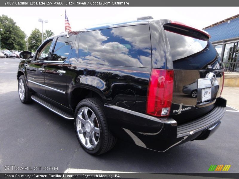 Black Raven / Cocoa/Light Cashmere 2007 Cadillac Escalade ESV AWD
