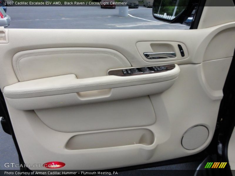 Black Raven / Cocoa/Light Cashmere 2007 Cadillac Escalade ESV AWD