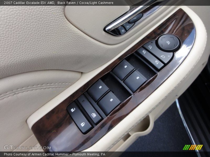 Black Raven / Cocoa/Light Cashmere 2007 Cadillac Escalade ESV AWD