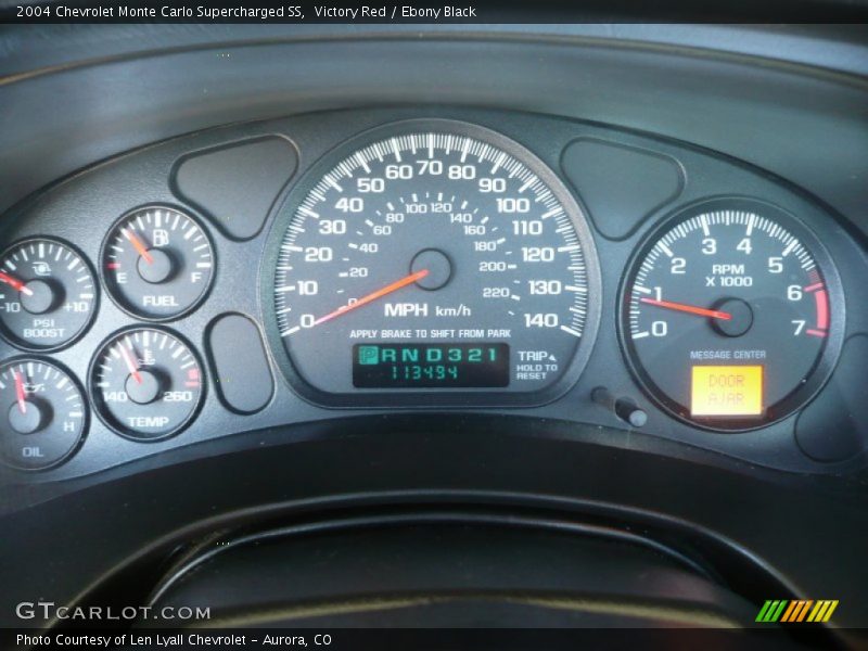  2004 Monte Carlo Supercharged SS Supercharged SS Gauges