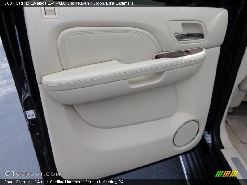 Black Raven / Cocoa/Light Cashmere 2007 Cadillac Escalade ESV AWD