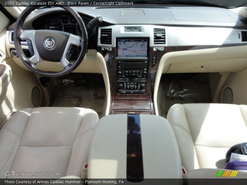 Black Raven / Cocoa/Light Cashmere 2007 Cadillac Escalade ESV AWD
