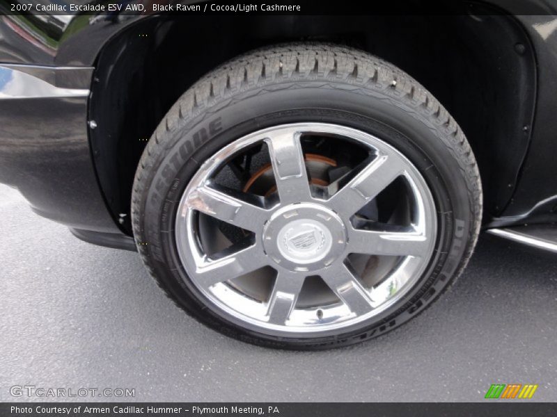 Black Raven / Cocoa/Light Cashmere 2007 Cadillac Escalade ESV AWD