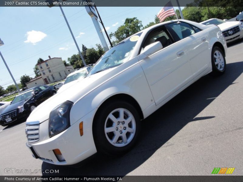 White Diamond / Ebony 2007 Cadillac CTS Sedan