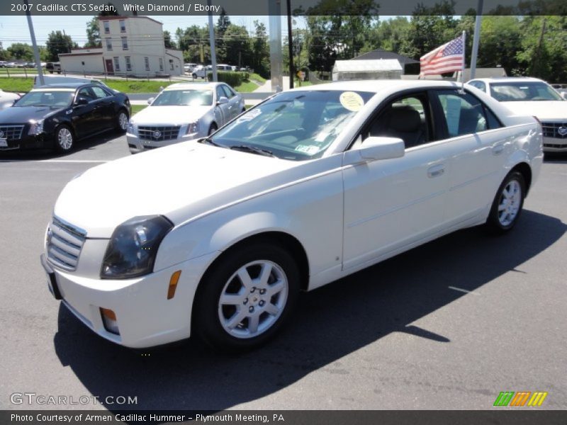 White Diamond / Ebony 2007 Cadillac CTS Sedan