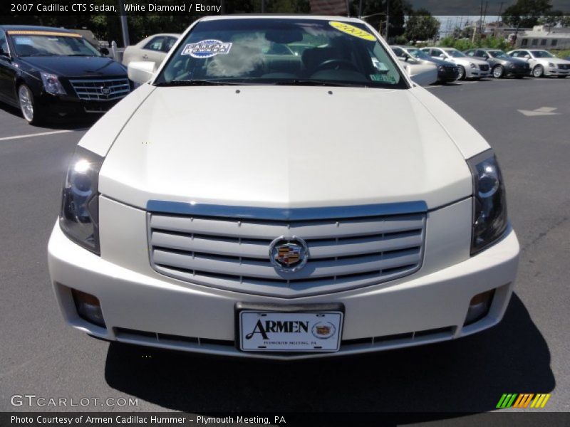 White Diamond / Ebony 2007 Cadillac CTS Sedan