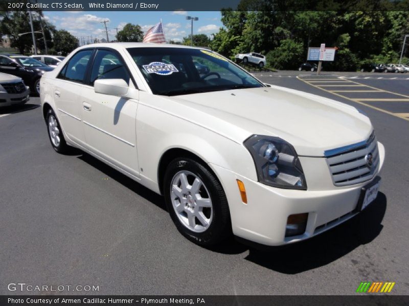 White Diamond / Ebony 2007 Cadillac CTS Sedan