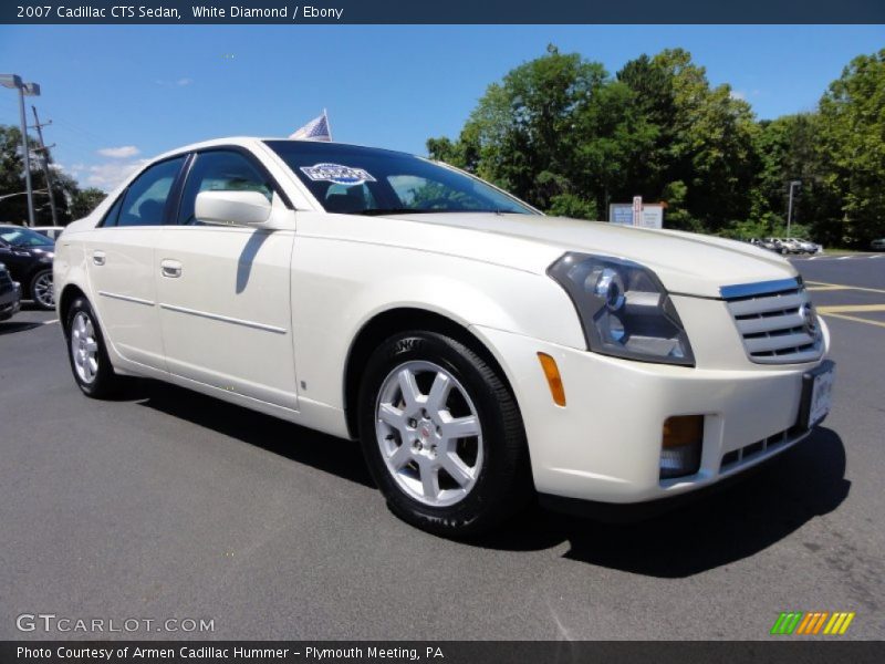 White Diamond / Ebony 2007 Cadillac CTS Sedan