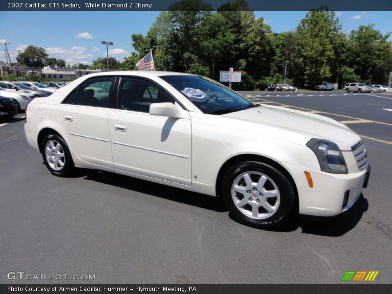 White Diamond / Ebony 2007 Cadillac CTS Sedan