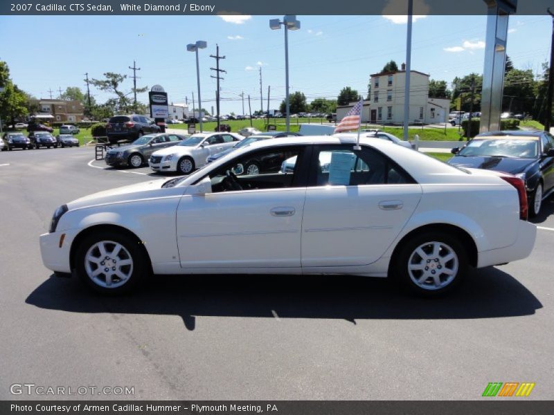 White Diamond / Ebony 2007 Cadillac CTS Sedan