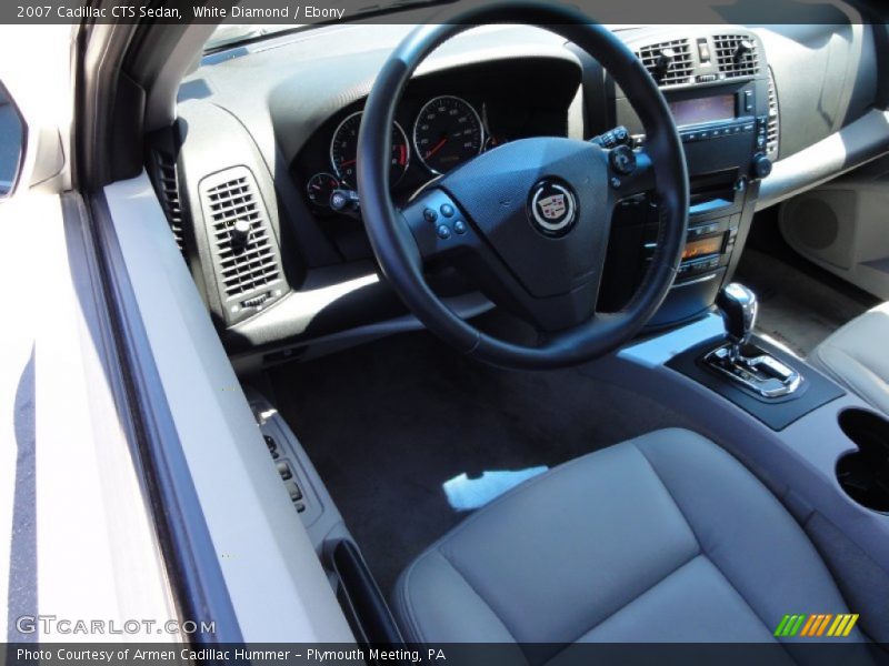 White Diamond / Ebony 2007 Cadillac CTS Sedan