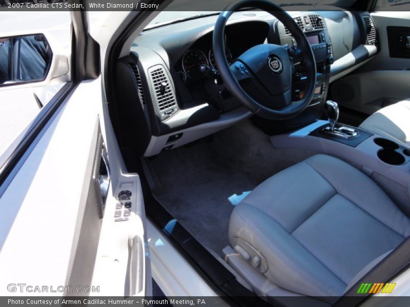 White Diamond / Ebony 2007 Cadillac CTS Sedan