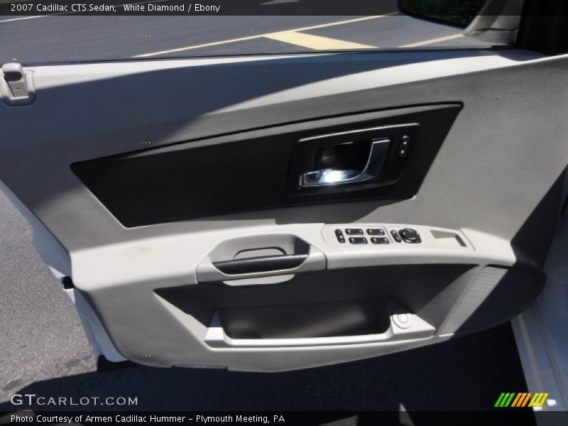 White Diamond / Ebony 2007 Cadillac CTS Sedan
